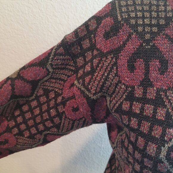 VINTAGE MICHO Wool Blend Floral Sweater - Picture 3 of 10